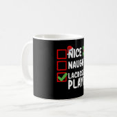 素敵ないけなラクロスプレイヤーのクリスマスリスト コーヒーマグカップ (正面左)