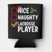 素敵ないけなラクロスプレイヤーのクリスマスリスト 缶クーラー (正面)