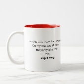 素敵なおもしろい退職ギフト2トーンのコーヒーマグ ツートーンマグカップ (左)