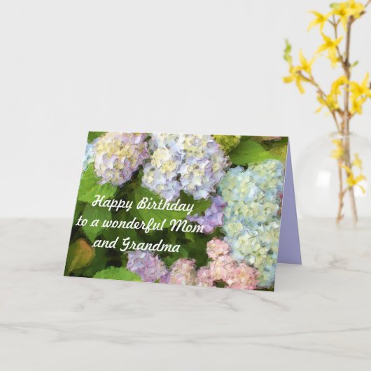 素敵なお母さんとおばあちゃんへのハッピーバースデー カード (黄色い花)