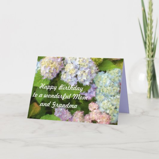 素敵なお母さんとおばあちゃんへのハッピーバースデー カード (正面)