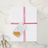 素敵なお祝いのためのオレンジ色のイースターチキン ギフトタグ (より糸付き)