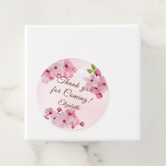 素敵なさくらんぼの花咲きありがとう フェイバータグ (インサイチュ)