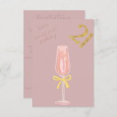 素敵なのに洗練された21歳の誕生日 招待状 (正面/裏面)