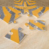 素敵なアフリカの素晴らしい対称パターンデザイン ジグソーパズル (側面)