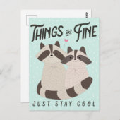 素敵なアライグマのカード、物事は素晴らし、アライグマ ポストカード (正面/裏面)