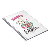 素敵なイースターバニーからのハッピーイースター ノートブック (右側)