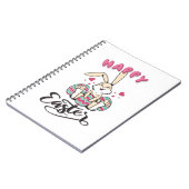 素敵なイースターバニーからのハッピーイースター ノートブック (左側)