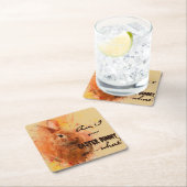 素敵なイースターバニーの水色 スクエアペーパーコースター (インサイチュ)