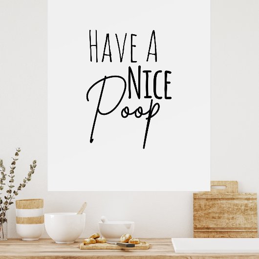 素敵なウンチユーモアのあるのポスターを持つ ポスター (キッチン)