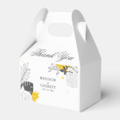 素敵なエキゾチック葉な背景の好意ボックス フェイバーボックス (裏面サイド)