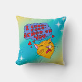 素敵なオレンジキャットオンザーズ文字 クッション (正面)