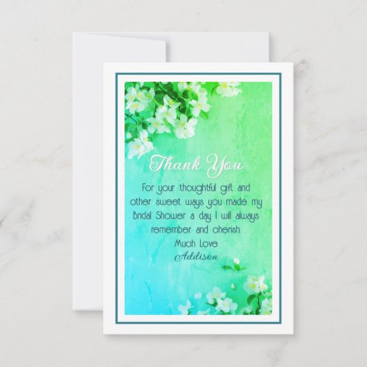 素敵なオーダーメイドのブライダルシャワー 感謝 (正面)