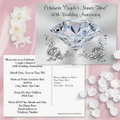 素敵なオーダーメイドの60周年記念招待状 インビテーションポストカード