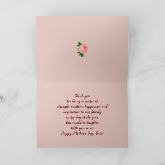 素敵なオーマ お母さんの日 ドイツ・オランダの最高の祖母 カード (内部)