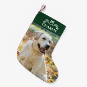 素敵なカスタムフォトペットドッグスモールクリスマス スモールクリスマスストッキング (正面 (吊り時))