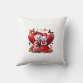 "素敵なカップル枕 – のためのロマンチックなスロークッション クッション (裏面)