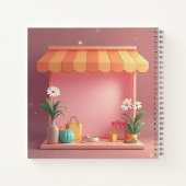 素敵なカバーの付いたノート ノートブック (裏面)