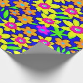 素敵なカラフルの花のラッピング紙 ラッピングペーパー (角)