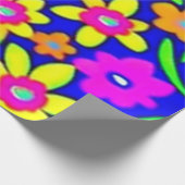 素敵なカラフルの花のラッピング紙 ラッピングペーパー (角)