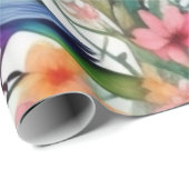 素敵なカラフルの花のラッピング紙 ラッピングペーパー (ロールコーナー)