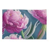 素敵なカントリーデザインの芍薬 枕カバー (裏面-左)