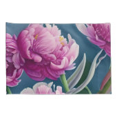 素敵なカントリーデザインの芍薬 枕カバー (裏面-右)