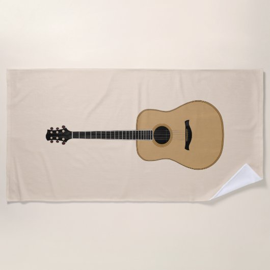 素敵なギター ビーチタオル (正面)