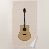 素敵なギター ビーチタオル (正面)