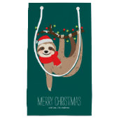 素敵なクリスマスのナマケモノ スモールペーパーバッグ (正面)