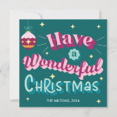 素敵なクリスマスのレトロを持つ シーズンカード (正面)