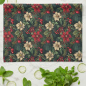 素敵なクリスマスの陳腐なフローラ キッチンタオル (折り畳み)