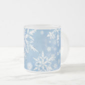 素敵なクリスマスの雪景色 フロストグラスマグカップ (正面右)
