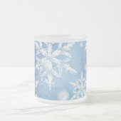 素敵なクリスマスの雪景色 フロストグラスマグカップ (中央)