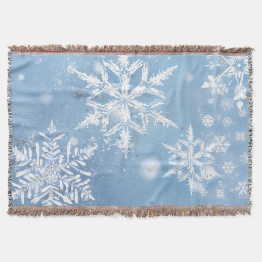 素敵なクリスマスの雪 スローブランケット (正面)