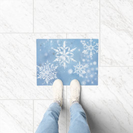 素敵なクリスマスの雪 ドアマット