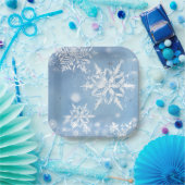 素敵なクリスマスの雪 ペーパープレート (パーティー)