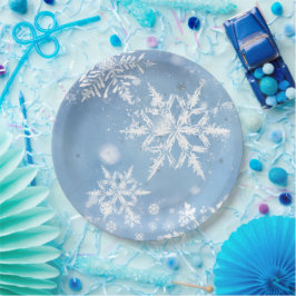 素敵なクリスマスの雪 ペーパープレート