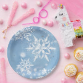 素敵なクリスマスの雪 ペーパープレート (パーティー)