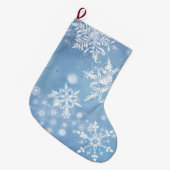 素敵なクリスマスの雪 ラージクリスマスストッキング (正面 (吊り時))