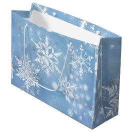素敵なクリスマスの雪 ラージペーパーバッグ
