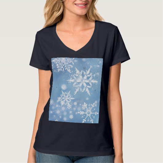 素敵なクリスマスの雪 Tシャツ (正面)