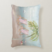 素敵なクリスマスウォーター色のビーチシーン アクセントクッション (正面(垂直))