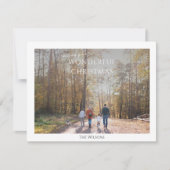 素敵なクリスマスエレガント一枚写真クリスマス シーズンカード (正面)