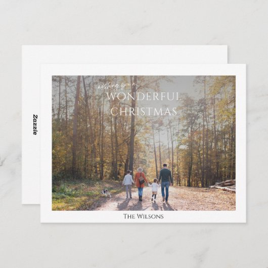 素敵なクリスマスエレガント一枚写真クリスマス シーズンカード (正面/裏面)