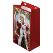 素敵なクリスマスエンジェルプリント スモールペーパーバッグ (正面アングル)