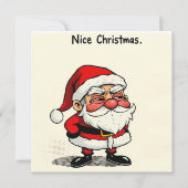 素敵なクリスマスカード – 「生意気なサンタ」ウィット シーズンカード (正面)