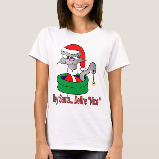 素敵なクリスマスキャットを定義 Tシャツ (正面)