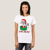 素敵なクリスマスキャットを定義 Tシャツ (正面フル)
