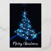 素敵なクリスマスツリー 箔シーズンカード (正面)